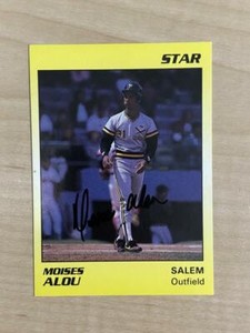 MOISES ALOU PITTSBURGH PIRATES SIGNED AUTOGRAPHED 1989 STAR CARD #93 W/COA