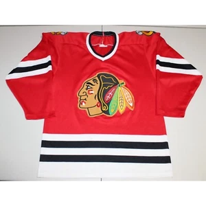 Camiseta deportiva cosida vintage de hockey de los Chicago Blackhawks de la NHL para adultos pequeña CCM roja - Imagen 1 de 4