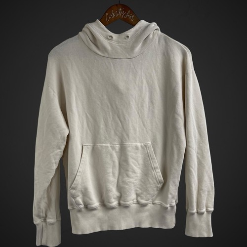 OFF WHITE Vince Felpa con Cappuccio Pullover Osso Avorio Piccolo Accogliente Casual