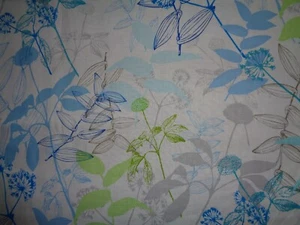 Lenzuolo Presepe Cotone Fatto a Mano Fiori/Foglie/Turchese/Verde/Grigio Ridotto - Foto 1 di 2