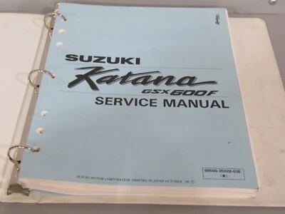 1991 SUZUKI GSX600F KATANA OEM FACTORY SERVICE MANUAL 99500-35028-03E - Image 1 of 3