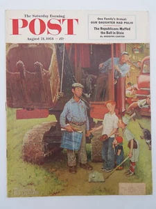 SATURDAY EVENING POST, AUGUST 21, 1954 (NORMAN ROCKWELL CONSTRUCTION CREW, - Imagen 1 de 1