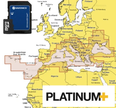 Navionics Platinum Plus marine-Karte microSD Mittelmeer und Schwarzes Meer - Bild 1 von 4