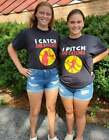 I catch she pitches * I pitch she catches * softball shirts * best friends * pit