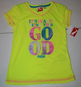 Girls PUMA SHIRT  SIZE  6    NWT NEW Yellow  - Picture 1 of 1
