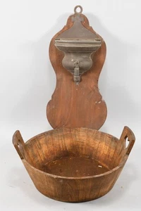 N49D34- 2-tlg Lavabo Set Holz - Bild 1 von 12
