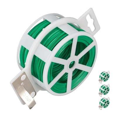 Gartendraht 4er Set, Blumenbindedraht grün, Bindedraht 50 m, Pflanzendraht Draht - Bild 1 von 4