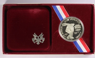 1983-S United States Olympic Coin XXIII Olympiad Silver Proof Dollar - Image 1 of 4