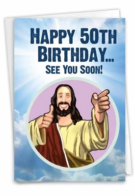 Funny 50th Milestone Birthday Greeting Card w/ 5 x 7 Inch Envelope 1 Card See... - Image 1 of 4