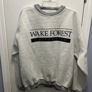 Vintage Gear For Sports Wake Forest University Sweatshirt Large Inside Out - Picture 1 of 7