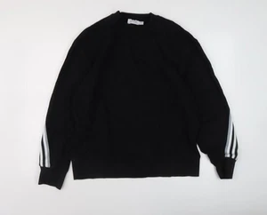 Topman Men's Black Striped Pullover Sweatshirt M - Picture 1 of 12