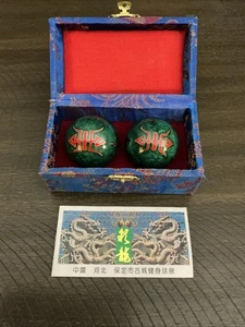 Vintage Baoding Balls musikalisches Glockenspiel chinesische Gesundheit Übung Stress Kirschblüte - Bild 1 von 4