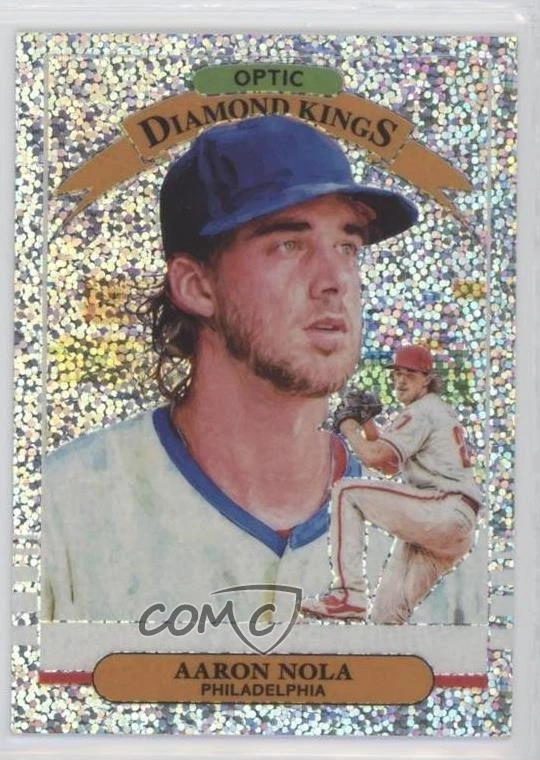 2019 Panini Donruss Optic Diamond Kings White Sparkle Prizm Aaron Nola #18 - Image 1 of 2