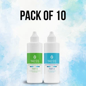 10pk 1ness Water Treatment Drops - BPA-Free Plastic Bottles - 4oz Kit (HCLKit) - Picture 1 of 8
