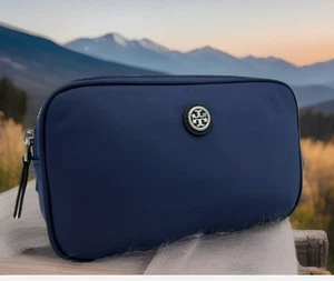 Tory Burch Virginia Nylon Belt Bag Fanny pack Crossbody In Royal Navy~NWT - Picture 1 of 11