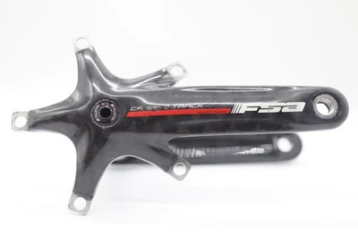 FSA 172.5mm Carbon Track Crankset, 144 BCD Fixed Gear Mash Crust Blue Lug, Japan - Image 1 of 4