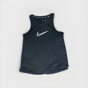 NIKE GIRLS Dri-Fit Black Active Tank Top - GIRLS SIZE MEDIUM - Picture 1 of 3