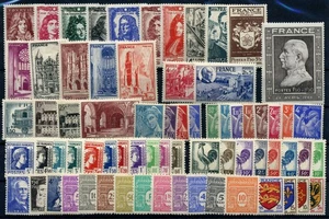 B007/ FRANCE / Y&T # 599 / 668 MINT MNH – COMPLETE YEAR 1944 - Picture 1 of 1