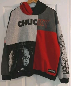 Herren Chucky Childs Play Hoodie Pullover Grafik Colorblock Good Guys Horror XL - Bild 1 von 6