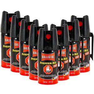Ballistol PFEFFER-KO JET Tierabwehr Spray CS Fadenstrahl Pfefferspray 8x40 ml - Bild 1 von 1
