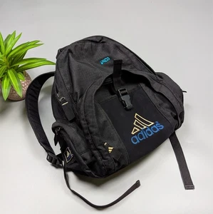 Adidas Vintage Negro Mochila Trifolio Retro Oldschool Deporte Bolsa de Viaje Unisex - Imagen 1 de 14