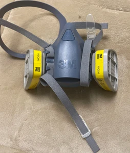 3M 6100 Halbgesichtsmaske Atemschutz 6003 Dampf Säure Gas mit Filterkartusche SML - Bild 1 von 5