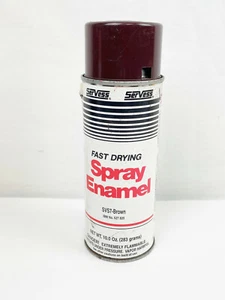 VINTAGE SERVESS FAST DRYING SPRAY ENAMEL - BROWN - EMPTY - COLLECTORS ITEM - Picture 1 of 6