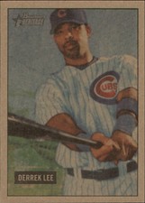 2005 Bowman Heritage Mahogany Chicago Cubs Baseball Card #317 Derrek Lee