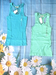 2 Pack Mixed Colors Women 100% Cotton Basic Tank Top Sleeveless Shirts Size M - Picture 1 of 9