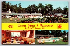 Postal Jarratt Motel and Restaurant Virginia Piscina Multivista - Imagen 1 de 2