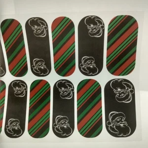 Jamberry Nail Wraps Full Sheet - "Old Saint Nick" Santa Claus Christmas - Picture 1 of 2