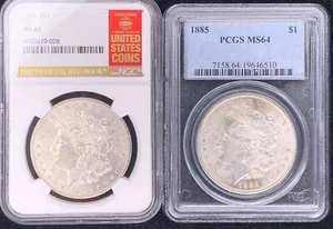 Pre 1921 Silver Morgan Dollar NGC / PCGS MS64 S$1 Lot of 1 Mix Date coins - Picture 1 of 6