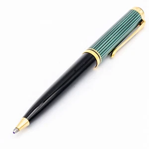Pelikan Souverän K800 Kugelschreiber Schwarz Gold Grün - Picture 1 of 5