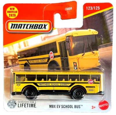 Matchbox MBX EV School Bus 123/125 2025 1:64 Modellauto Spielzeug Schulbus USA - Bild 1 von 4
