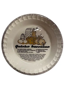 Vintage Royal China Jeanette Corp Keramik Quiche Lothringen Kuchenplatte Made in USA - Bild 1 von 3