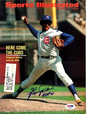 FERGUSON Fergie JENKINS Signed SPORTS ILLUSTRATED  MAGAZINE" PSA/DNA #AE93714 - Image 1 of 3