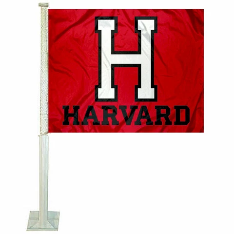 Harvard Crimson Car Auto Window Flag Cover