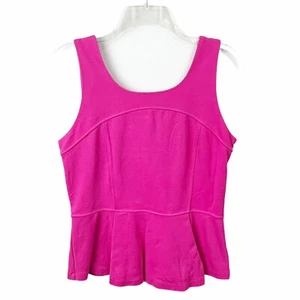 A|X Armani Exchange Women Sleveless Fitted Peplum Pink Blouse Top Size M - Picture 1 of 7