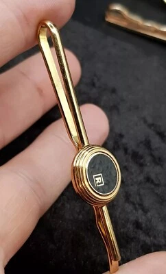 Vintage Ronson Gold Plated Tie Clip Bar Gents Accessory - Free UK P&P  - Image 1 of 4