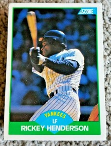 1989 Score Baseball #70 Rickey Henderson HOF 50 Card Lot!