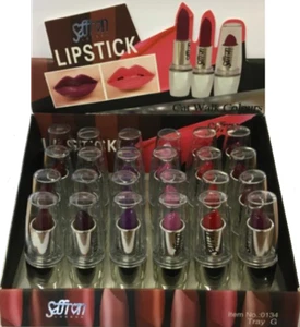 Saffron London Lipstick Cat Walk Colours Job lot, Wholesale Bulk Buy Tray G - Picture 1 of 1