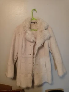 Mix It Cream Faux Suede And Faux Fur Lined Jacket Size Small - Picture 1 of 24
