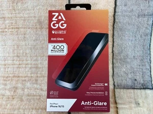 Zagg INVISIBLE SHIELD iPhone 16 / 15 Anti-Glare Tempered Glass Screen Protector - Photo 1 sur 4