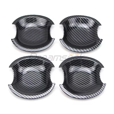 Side Door Handle Bowl Cup Cover For Suzuki Swift 05-2017 Carbon Fiber Style Trim - Image 1 of 4