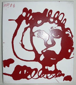 Norbert Fleischer signiert Maler Original Zeichnung Kunstwerk Unikat Leinwand - Bild 1 von 9