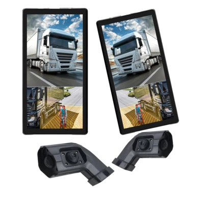 10.36" Rear View Mirror DVR Monitor 2 Channel BSD Side View Bus Trucks - Image 1 of 4