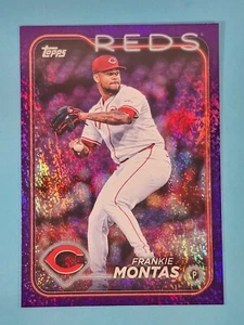 2024 Topps Update PURPLE HOLO FOILBOARD Frankie Montas Reds #US146 439/799 - Picture 1 of 2