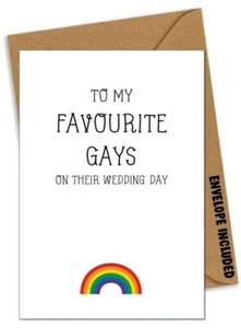 MR & MR Card Wedding Engagement Gay Same Sex LGBTQ Congratulations Love / ACS - Picture 1 of 1