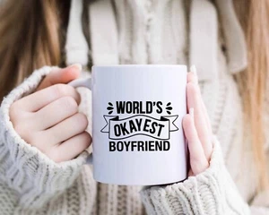 Personalized Family Member/Profession, World's Okayest Mug Ceramic Coffee 11oz - Picture 1 of 19
