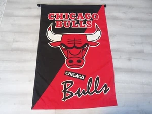 Vintage Chicago Bulls NBA 1995 Large Heavy Banner Flag , Made in USA 43"x 28" - Picture 1 of 9